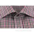 Contrast Color Slim Fit Red Checked Men Shirt